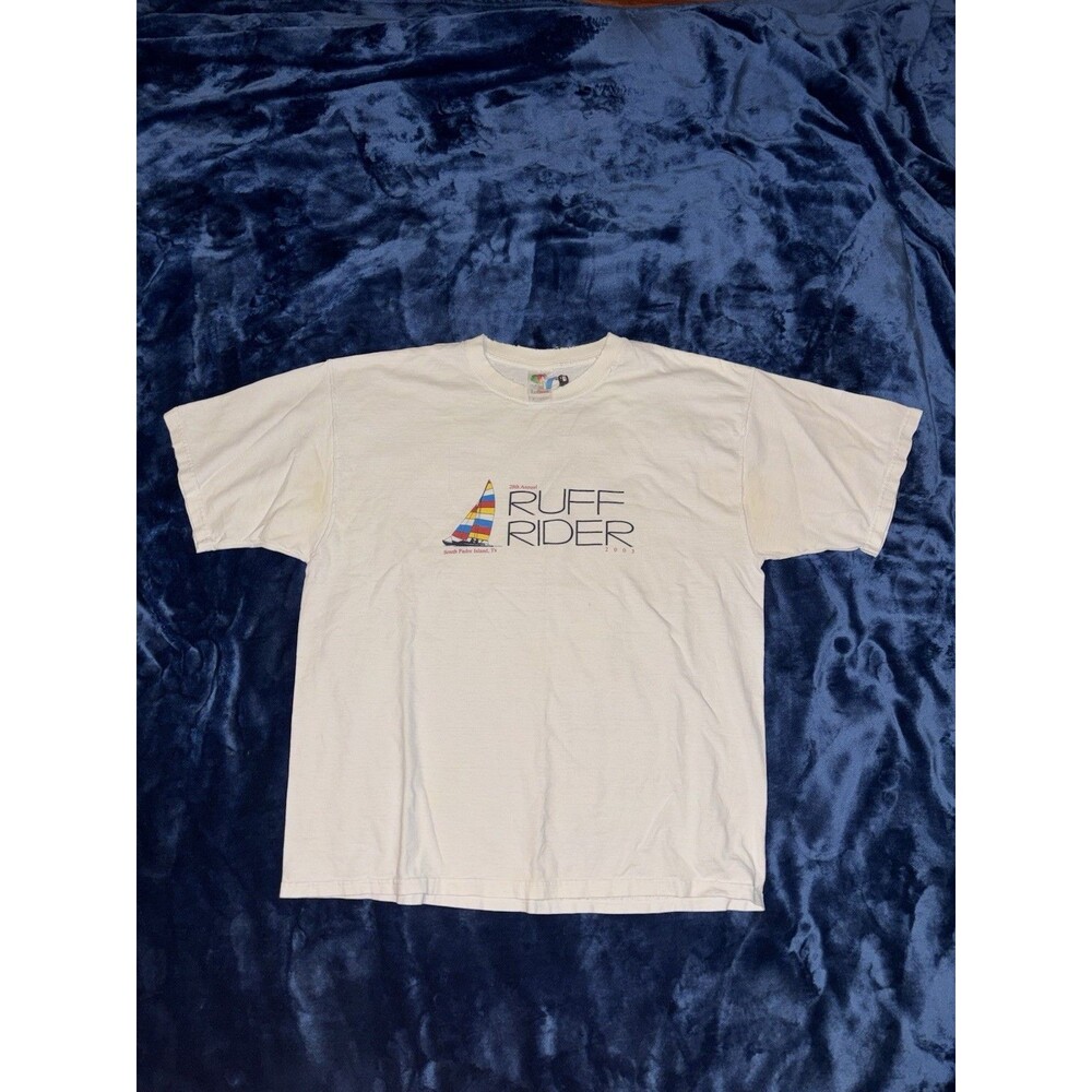 Vintage Sailing Tee shirt “Ruff Riders”  - South Padre Island, Texas - size XL